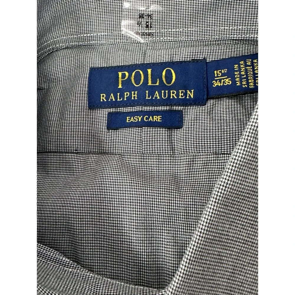 NWT Polo Ralph Lauren Gray Men's Easy Care Sz 16.5 34/35 Shirt X1